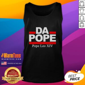 Alt Text: Good Chicago Da Pope Leo XIV Cardinal Robert Prevost tank top featuring vibrant design and bold colors.