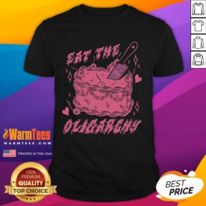 Good Eat The Oligarchy Knife T-Shirt featuring a bold design perfect for food lovers and political satire enthusiasts.