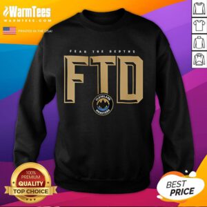 Good Fear The Depths Cleveland Monsters sweatshirt featuring a bold design, perfect for fans of the team and streetwear.