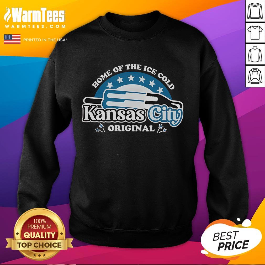 Cozy Kansas City Bomb Pop sweatshirt in vibrant colors, perfect for enjoying ice-cold summer treats.