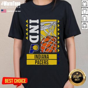 Good Indiana Pacers Basketball Ballin 2025 Ladies Tee featuring vibrant team colors and stylish design for fans.