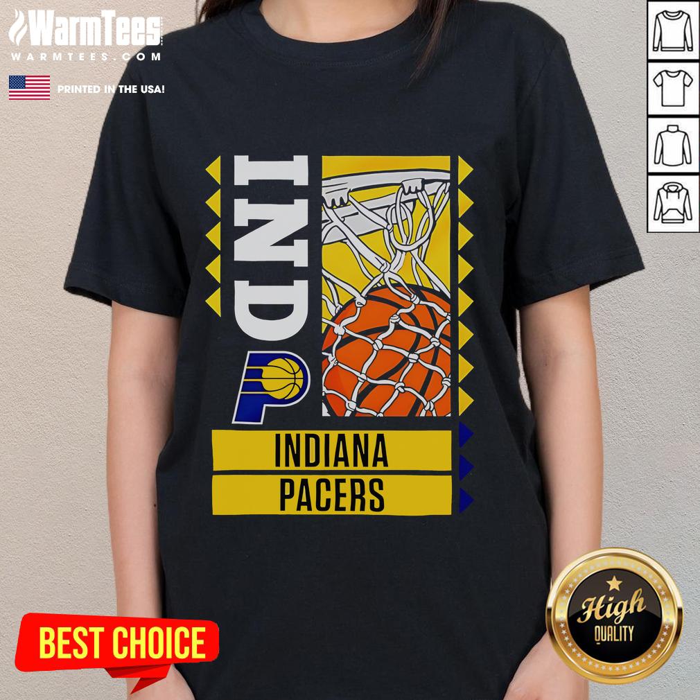 Good Indiana Pacers Basketball Ballin 2025 Ladies Tee featuring vibrant team colors and stylish design for fans.