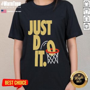 Good Just Do It Basketball Ladies Tee featuring a stylish design for female basketball enthusiasts.