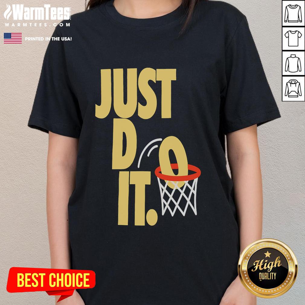 Good Just Do It Basketball Ladies Tee featuring a stylish design for female basketball enthusiasts.