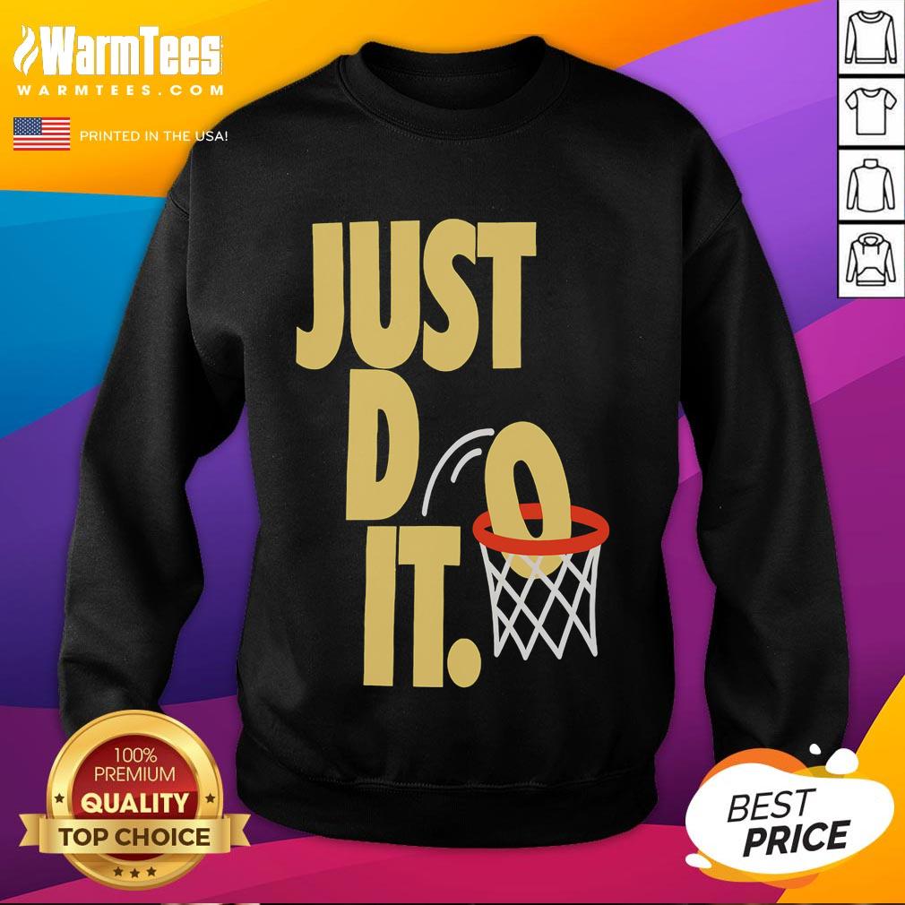 Good Just Do It Basketball Sweatshirt in black, featuring bold white lettering, perfect for sports enthusiasts and casual wear.