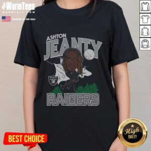 Good Las Vegas Raiders Ashton Jeanty Ladies Tee featuring team logo and stylish design for female fans.