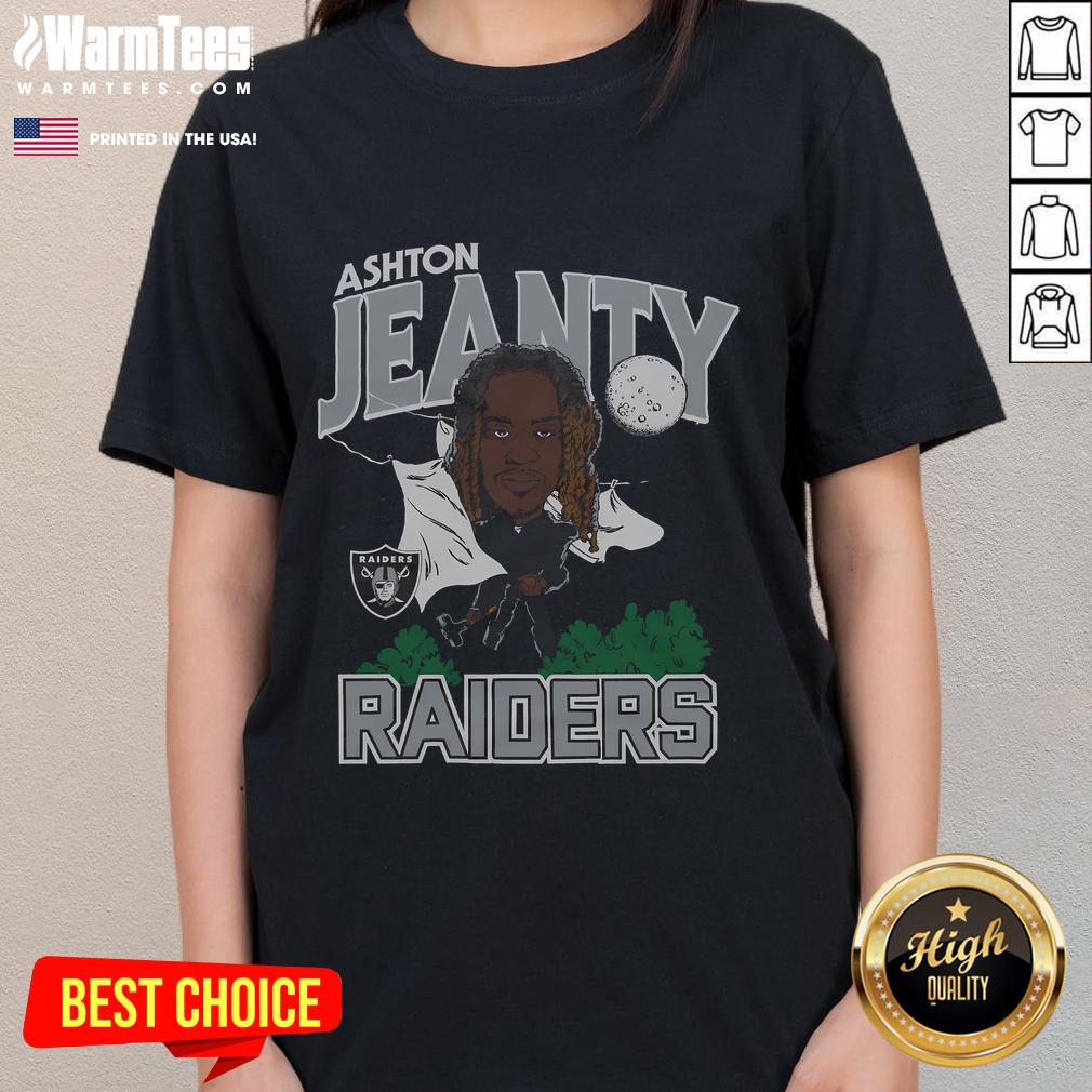 Good Las Vegas Raiders Ashton Jeanty Ladies Tee featuring team logo and stylish design for female fans.