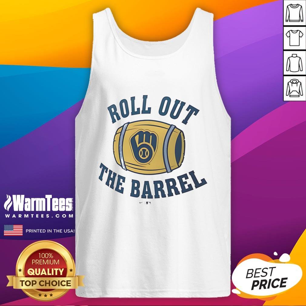 Good Milwaukee Brewers local hometown Roll Out The Barrel tank top featuring vibrant team colors and logo design.