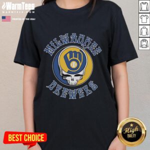 Good Milwaukee Brewers X Grateful Dead ladies tee featuring a stylish design blending baseball and music culture.