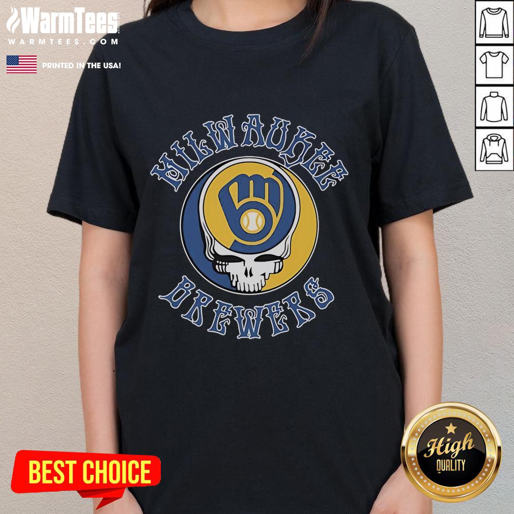 Good Milwaukee Brewers X Grateful Dead ladies tee featuring a stylish design blending baseball and music culture.