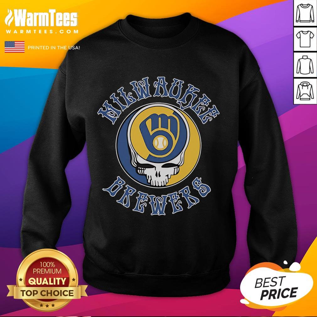 Good Milwaukee Brewers X Grateful Dead sweatshirt featuring bold graphics, perfect for fans of both teams and music.