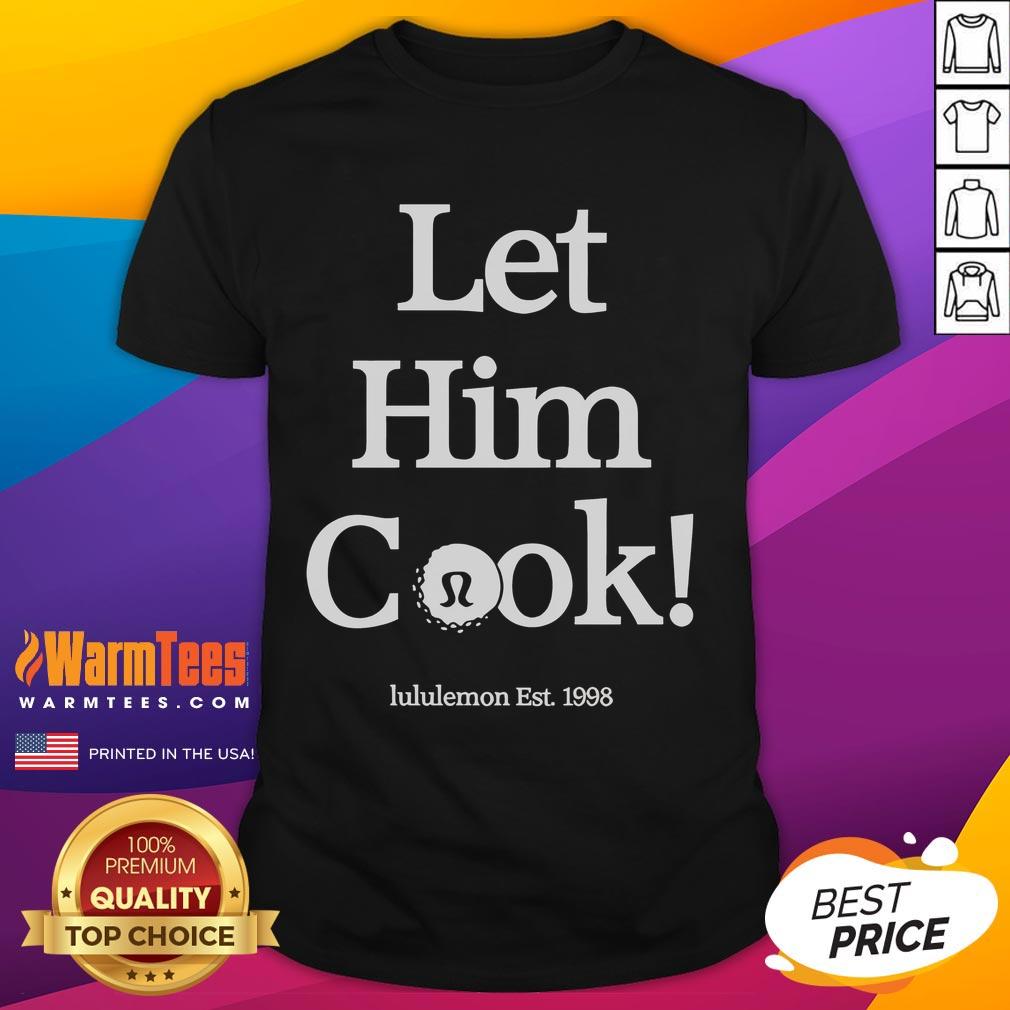 Good Min Woo Lee Let Him Cook T-Shirt featuring bold graphic design, perfect for fans and cooking enthusiasts.