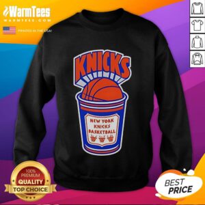 Alt Text: Good New York Knicks Hardwood Classics Brew City Sweatshirt in navy, featuring team logo and vibrant design.