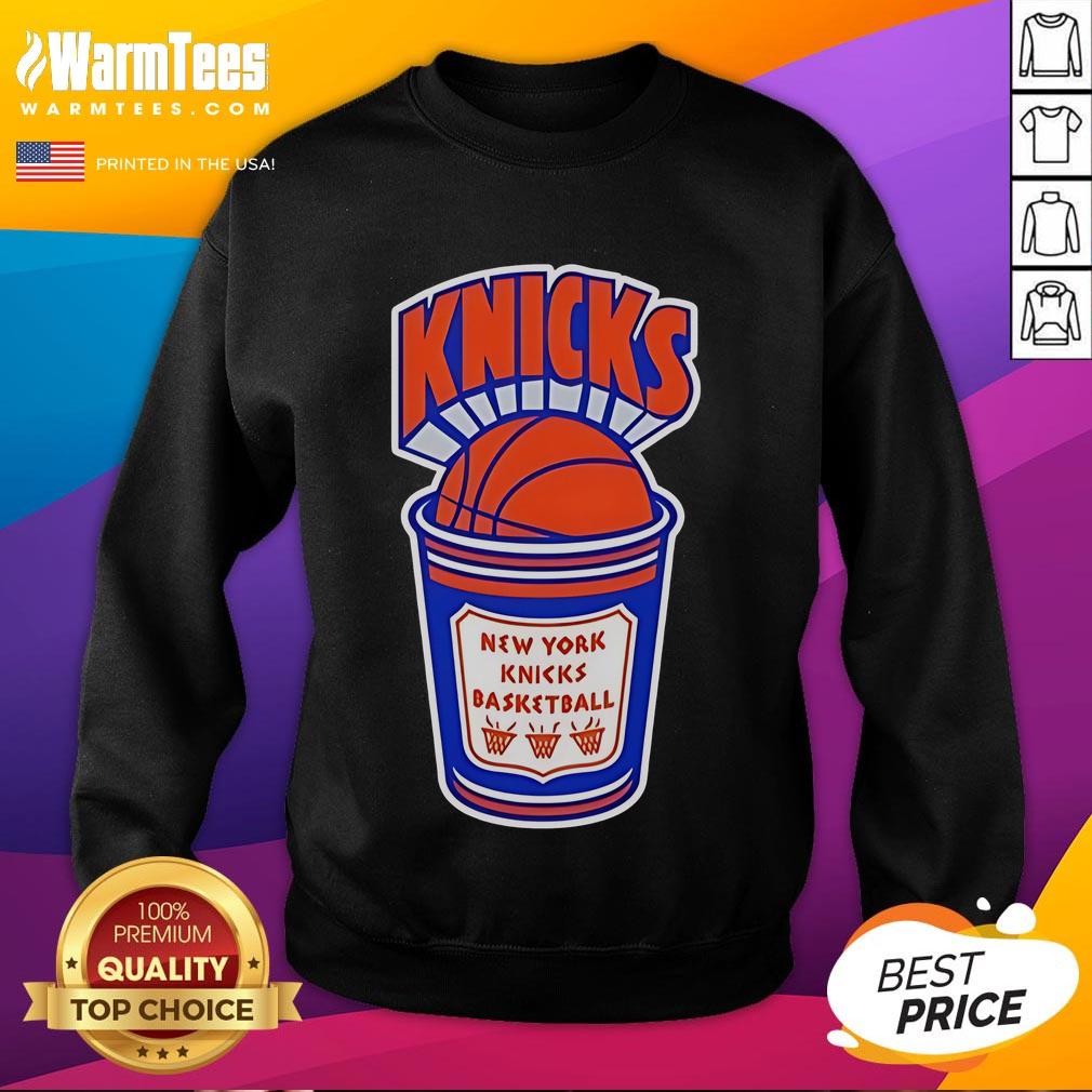 Alt Text: Good New York Knicks Hardwood Classics Brew City Sweatshirt in navy, featuring team logo and vibrant design.