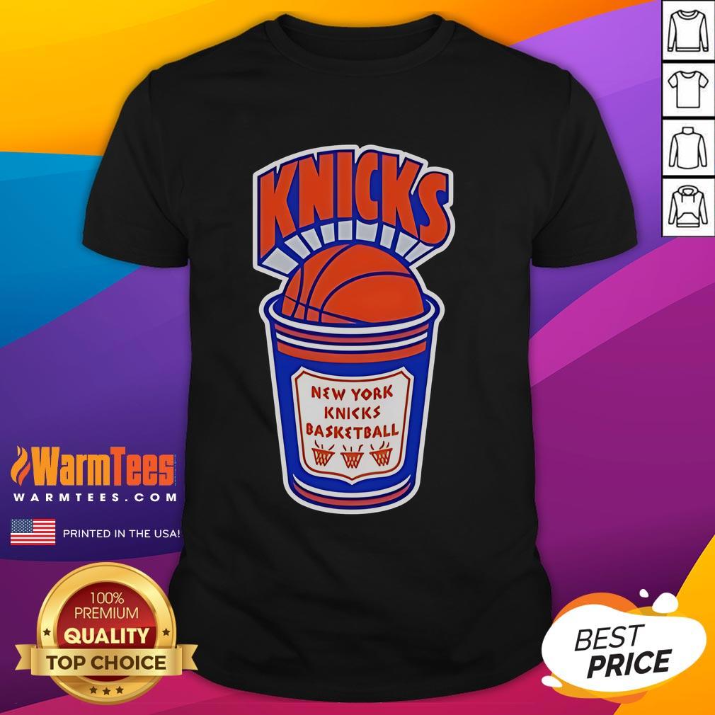 Alt Text: Good New York Knicks Hardwood Classics Brew City T-Shirt featuring vibrant team colors and classic logo design.