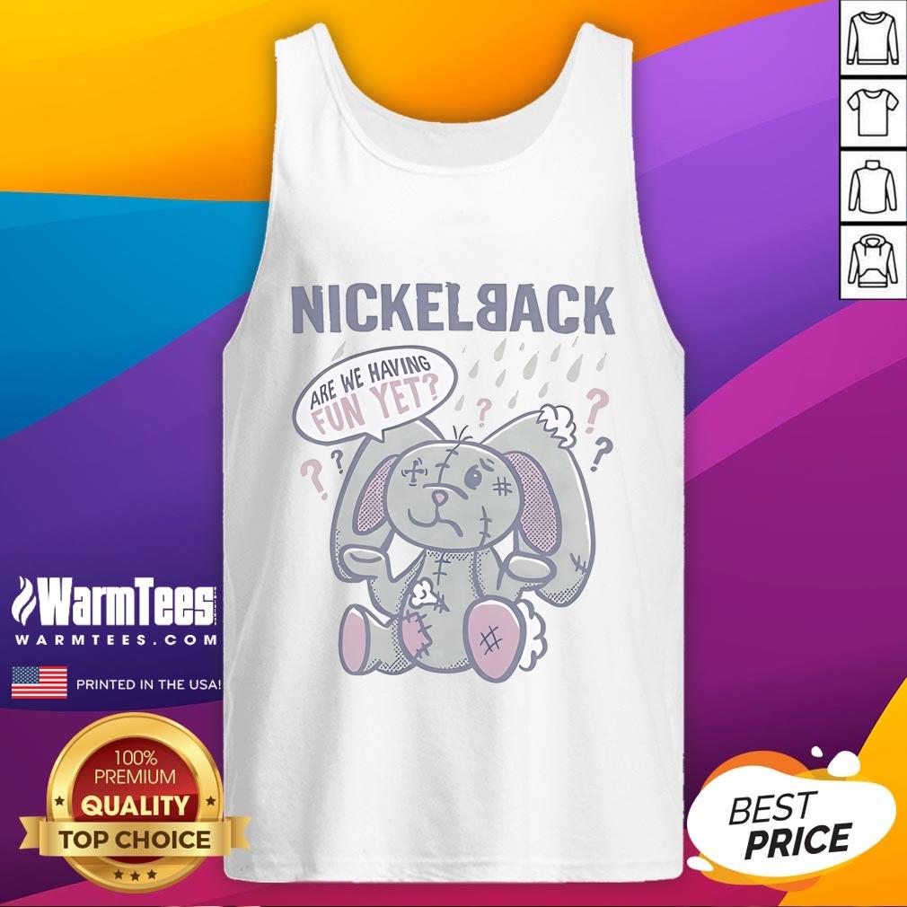 Good Nickelback Are We Having Fun Yet Bunny Tank Top featuring a playful bunny design for fun music lovers.