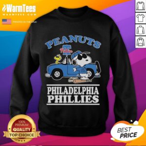 Good Snoopy Peanuts X Philadelphia Phillies 2025 sweatshirt for fans, featuring a vibrant design and cozy fit.