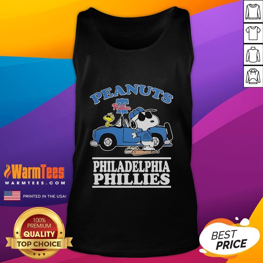 Good Snoopy Peanuts X Philadelphia Phillies tank top for fans, featuring vibrant graphics and a playful design for 2025.