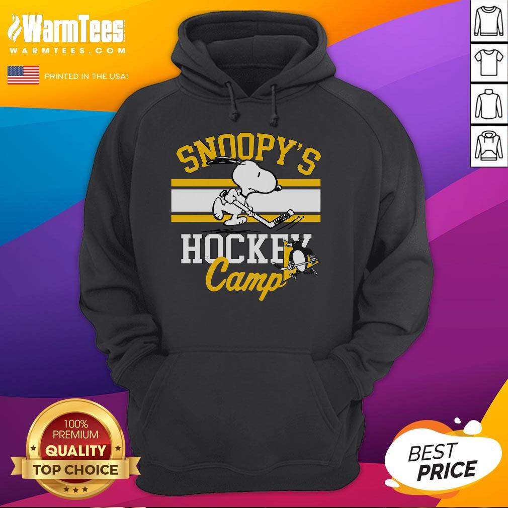 Good Snoopy Pittsburgh Penguins hoodie from Snoopy's Hockey Camp, featuring NHL all teams design for hockey fans.
