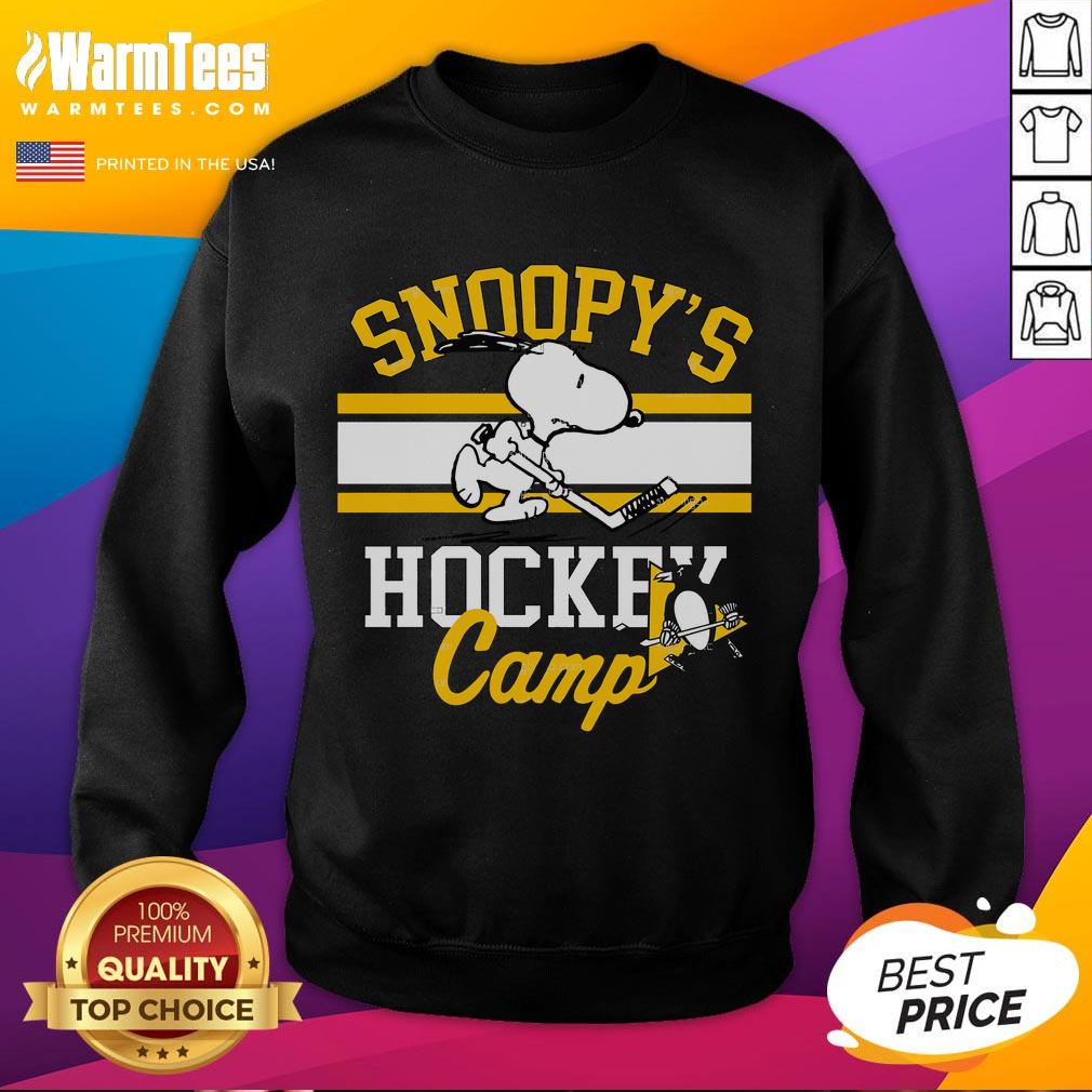 Good Snoopy Pittsburgh Penguins sweatshirt for Snoopy's Hockey Camp, featuring NHL all teams logo and playful design.