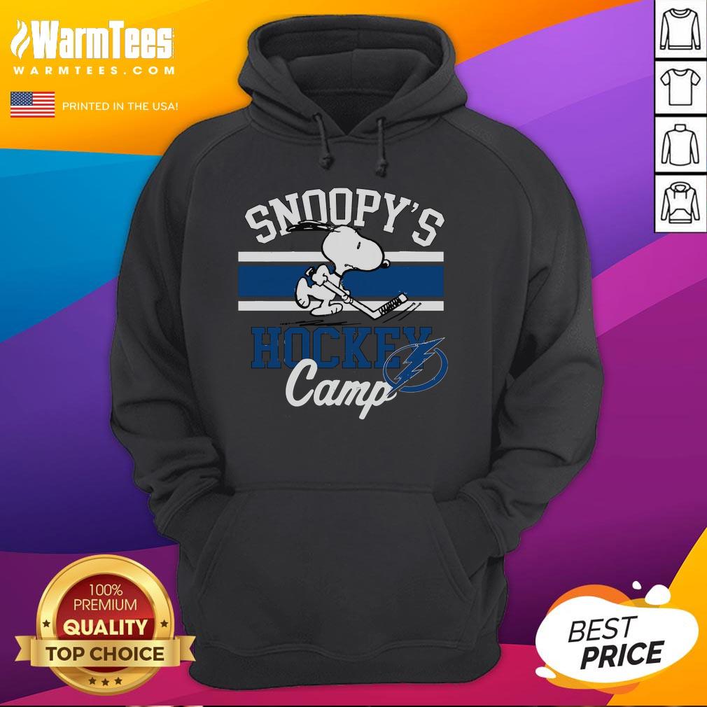 Good Snoopy Tampa Bay Lightning hoodie from Snoopy's Hockey Camp, showcasing NHL all teams design for fans.