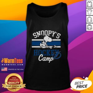 Good Snoopy tank top featuring Tampa Bay Lightning for Snoopy's Hockey Camp, celebrating all NHL teams.