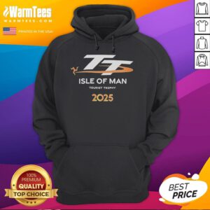Good TT Tourist Trophy Isle of Man 2025 hoodie featuring iconic race graphics in vibrant colors.