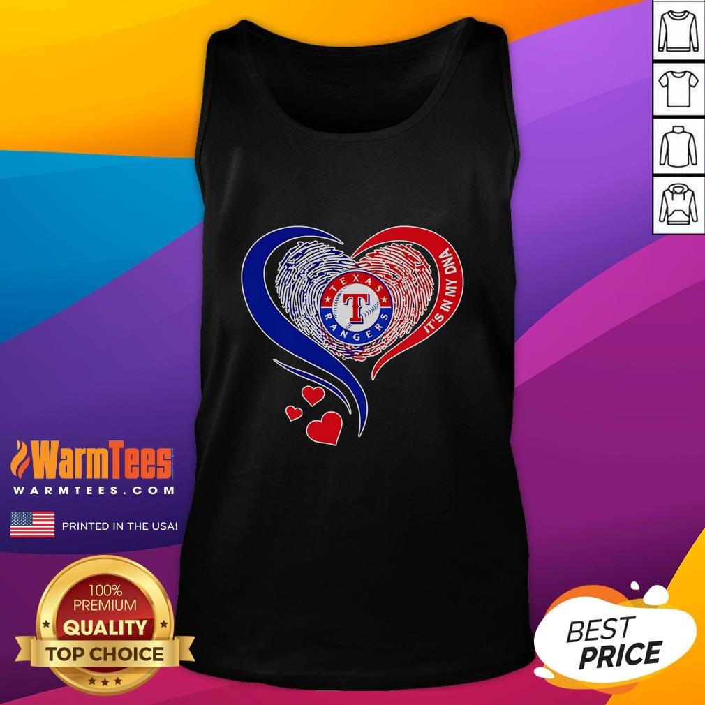 Alt Text: Good Texas Rangers baseball tank top with heart design, perfect for fans showcasing their team spirit.