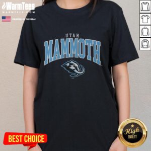 Good Utah Mammoth Classic Logo Ladies Tee featuring a stylish design for women, perfect for casual wear and team spirit.