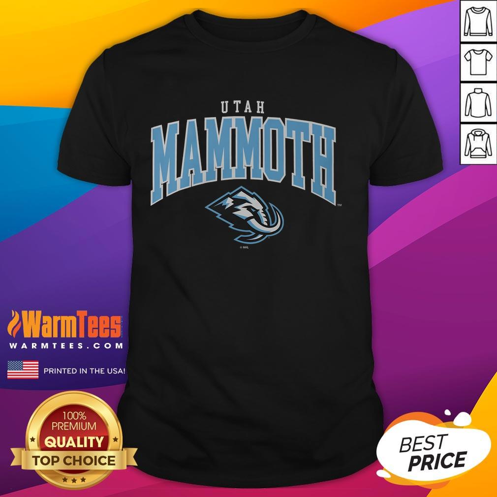 Alt Text: Good Utah Mammoth Classic Logo T-Shirt featuring a bold logo design, perfect for casual wear and outdoor enthusiasts.