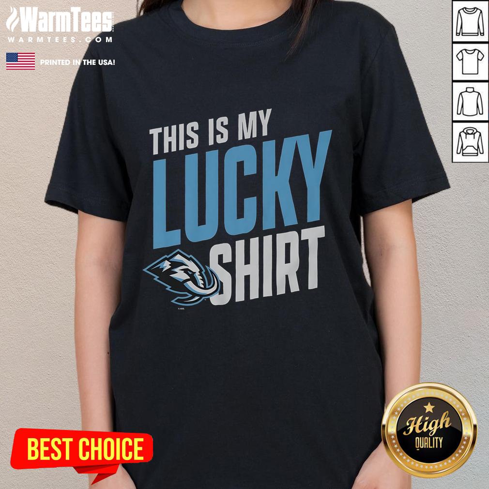 Alt Text: Good Utah Mammoth tee featuring 'This Is My Lucky Ladies' design, perfect for casual and stylish outfits.