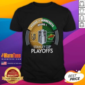 Good Vegas Golden Knights Vs Minnesota Wild 2025 Stanley Cup Playoffs T-shirt showcasing a vibrant hockey duel design.
