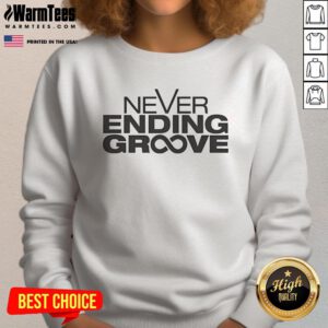 Alt Text: Stylish Good Vincen Garcia Never Ending Groove sweatshirt featuring a vibrant design, perfect for casual wear.