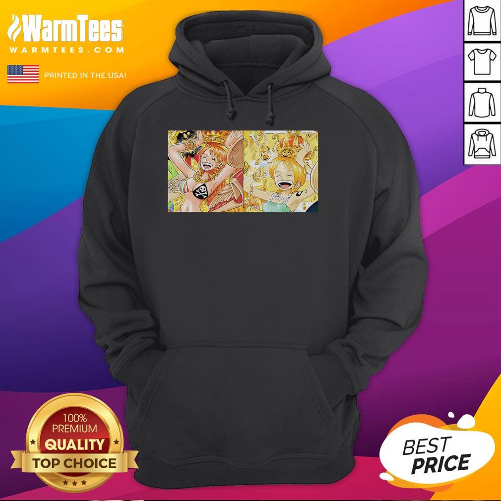 Hot Nami One Piece hoodie featuring vibrant design, perfect for fans of pirates and treasure adventures in anime.