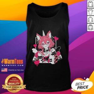 Alt Text: Hot Textilgremlin Laphipi Vtuber Anime Tank Top featuring vibrant graphics and a stylish design for anime fans.