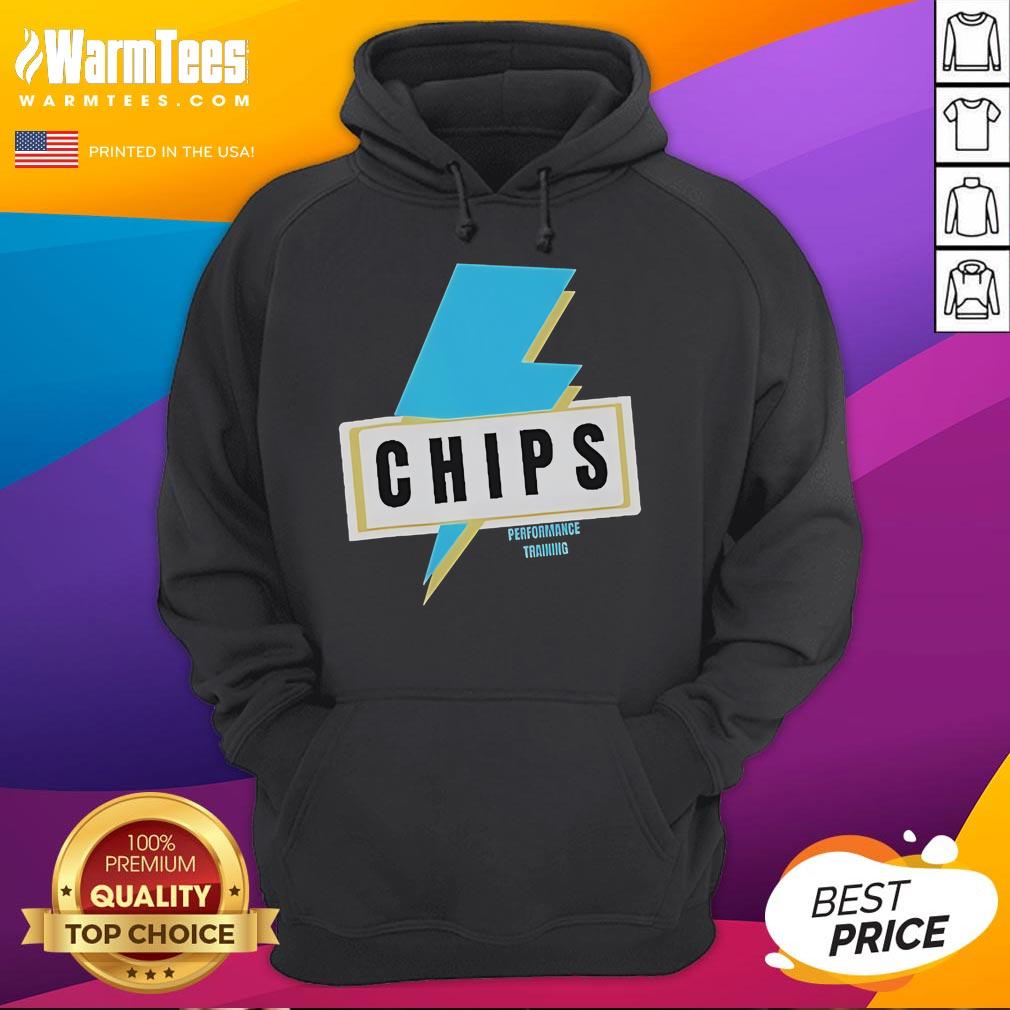 Nice Chips Performance Training Lightning Hoodie in vibrant colors, perfect for activewear and workouts.