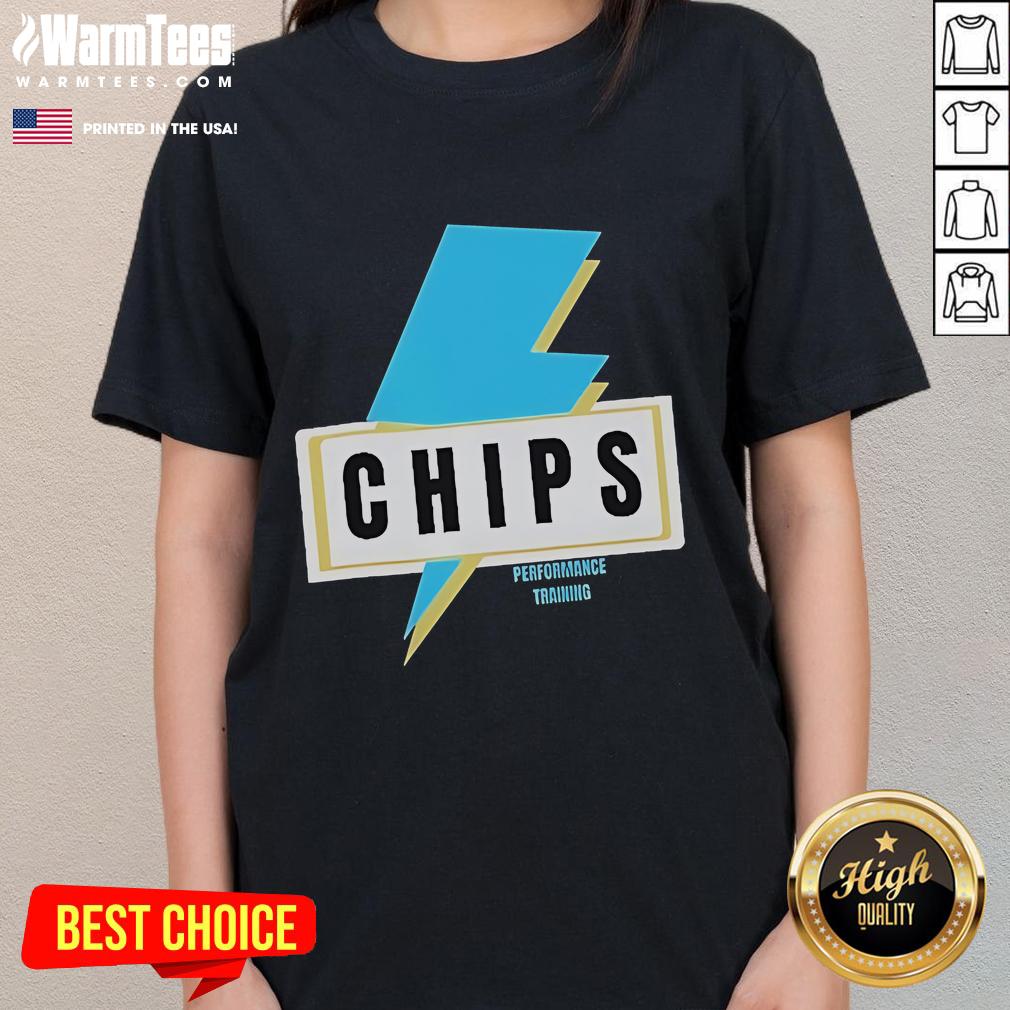 Nice Chips Performance Training Lightning Ladies Tee in vibrant colors, perfect for active women seeking style and comfort.