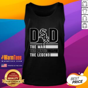 Nice Dad tank top featuring 'The Man, The Myth, The Legend' design, perfect for Chicago White Sox fans.