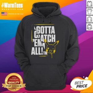 Alt Text: Cropped graphic hoodie featuring Pikachu art with 'Gotta Catch 'Em All' slogan, perfect for Pokmon fans.
