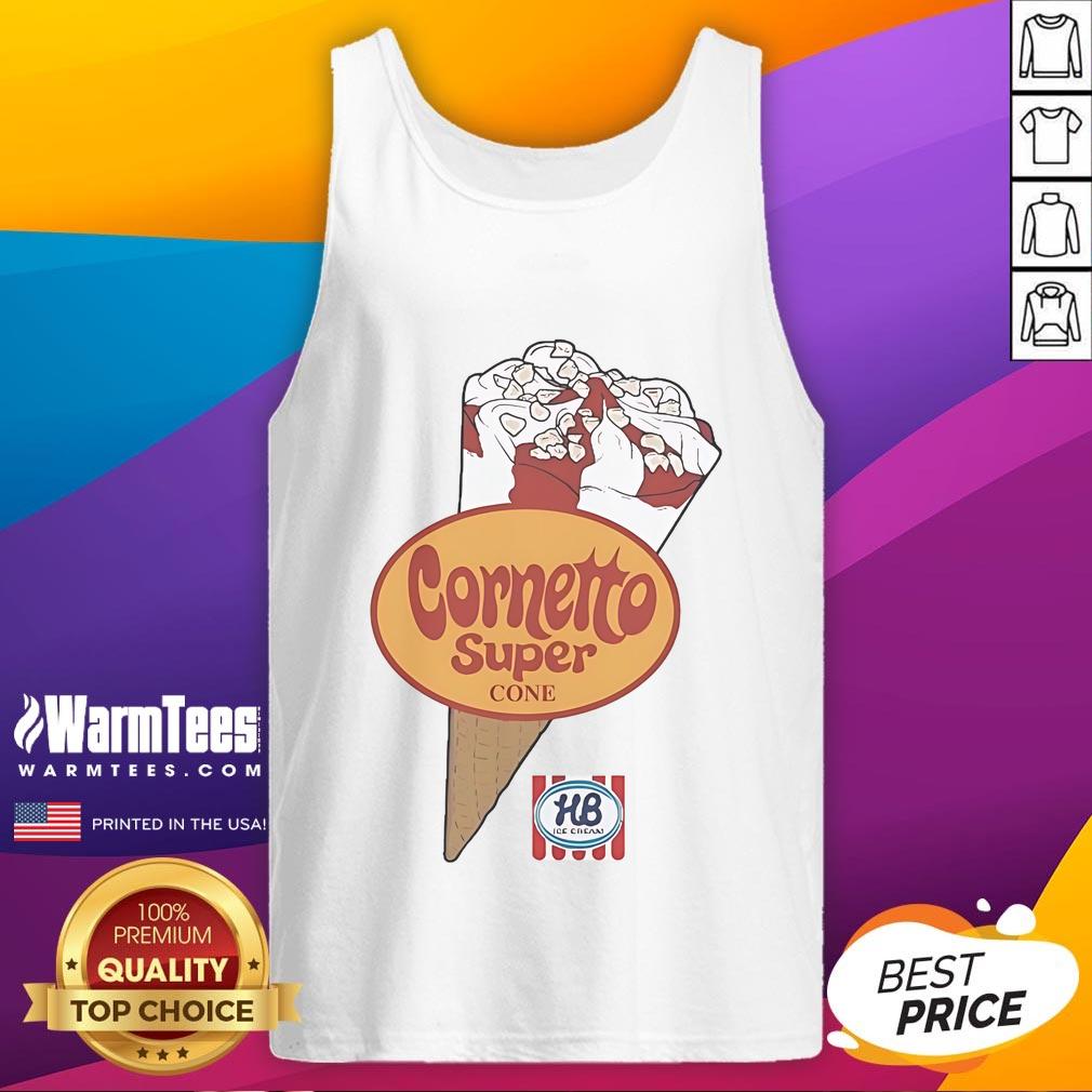 Official Cornetto Super Cone Ice Cream tank top featuring vibrant graphics and a stylish design for summer wear.