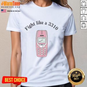 Official Fight Like A 3310 Ladies Tee in vibrant colors, showcasing a stylish design for empowering women.
