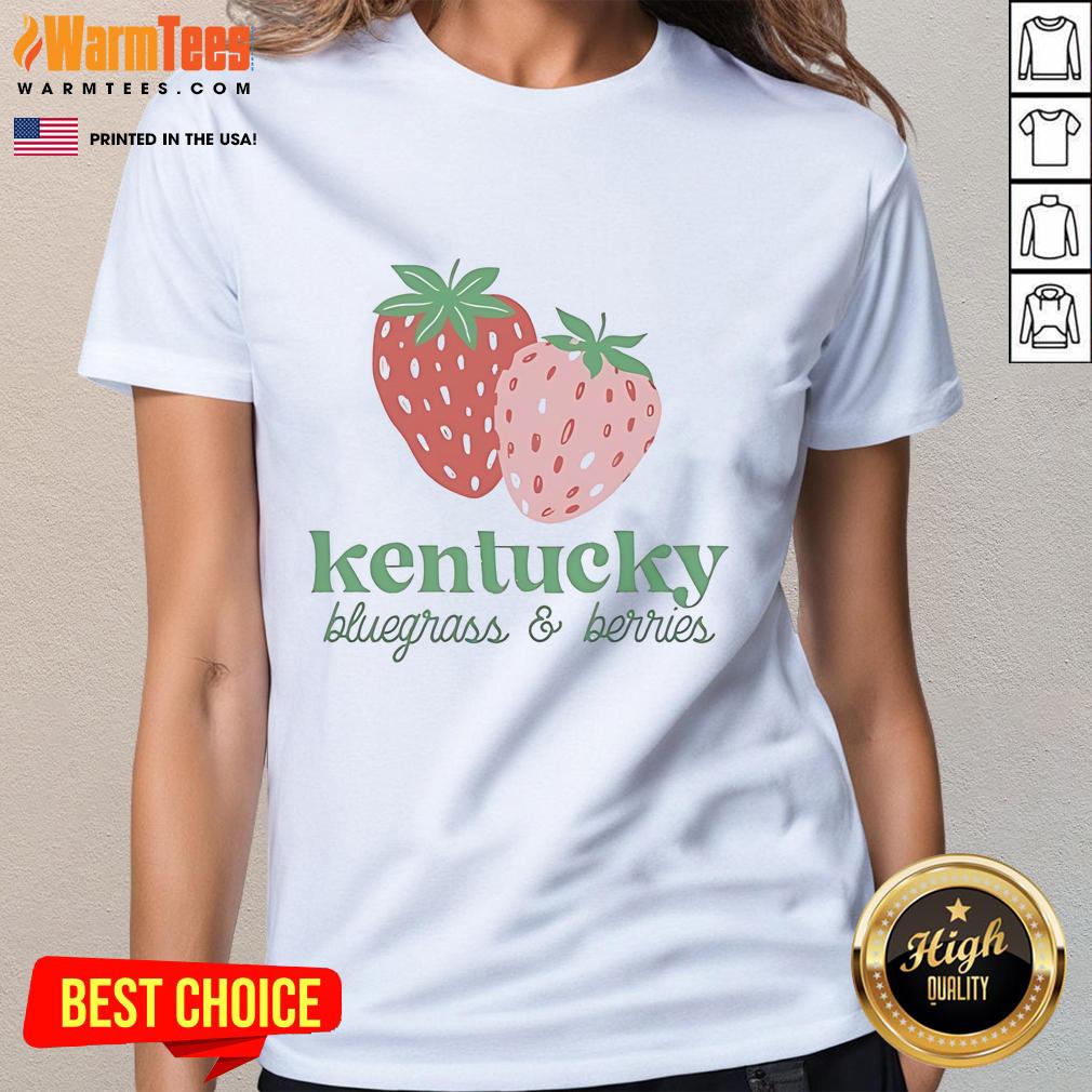 Official Kentucky The Berries and Bluegrass ladies tee featuring vibrant colors and stylish design for Kentucky fans.