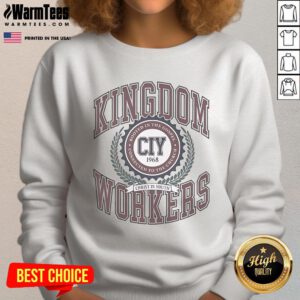 Alt Text: Official Kingdom Workers Christ Youth Sweatshirt 1968, featuring a gospel-centered design connected to the church.
