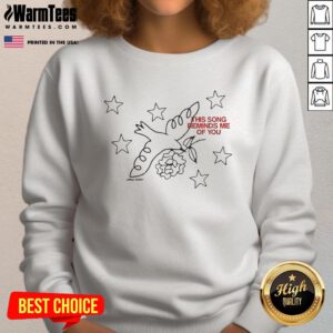 Alt Text: Official Lonely Ghost X Kilby Block Party This Song Reminds Me Of You sweatshirt featuring vibrant colors and cozy design.