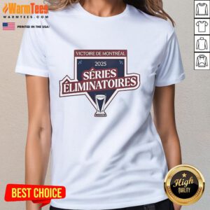 Alt Text: Official Montreal Victoire 2025 Series Eliminatoires Ladies Tee featuring vibrant design and comfortable fit.