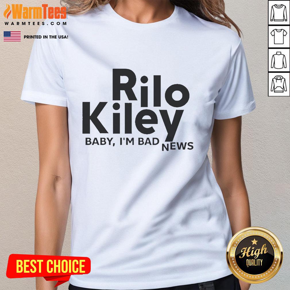 Official Rilo Kiley Baby I'm Bad News Yosemite Ladies Tee featuring a stylish design perfect for fans.