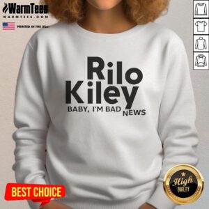 Alt Text: Official Rilo Kiley I'm Bad News Yosemite sweatshirt featuring a stylish design and vibrant colors for fans.