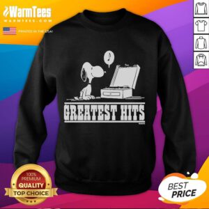 Awesome Greatest Hits X Snoopy Peanuts Sweatshirt featuring colorful graphics and cozy design for fans of the classic cartoon.