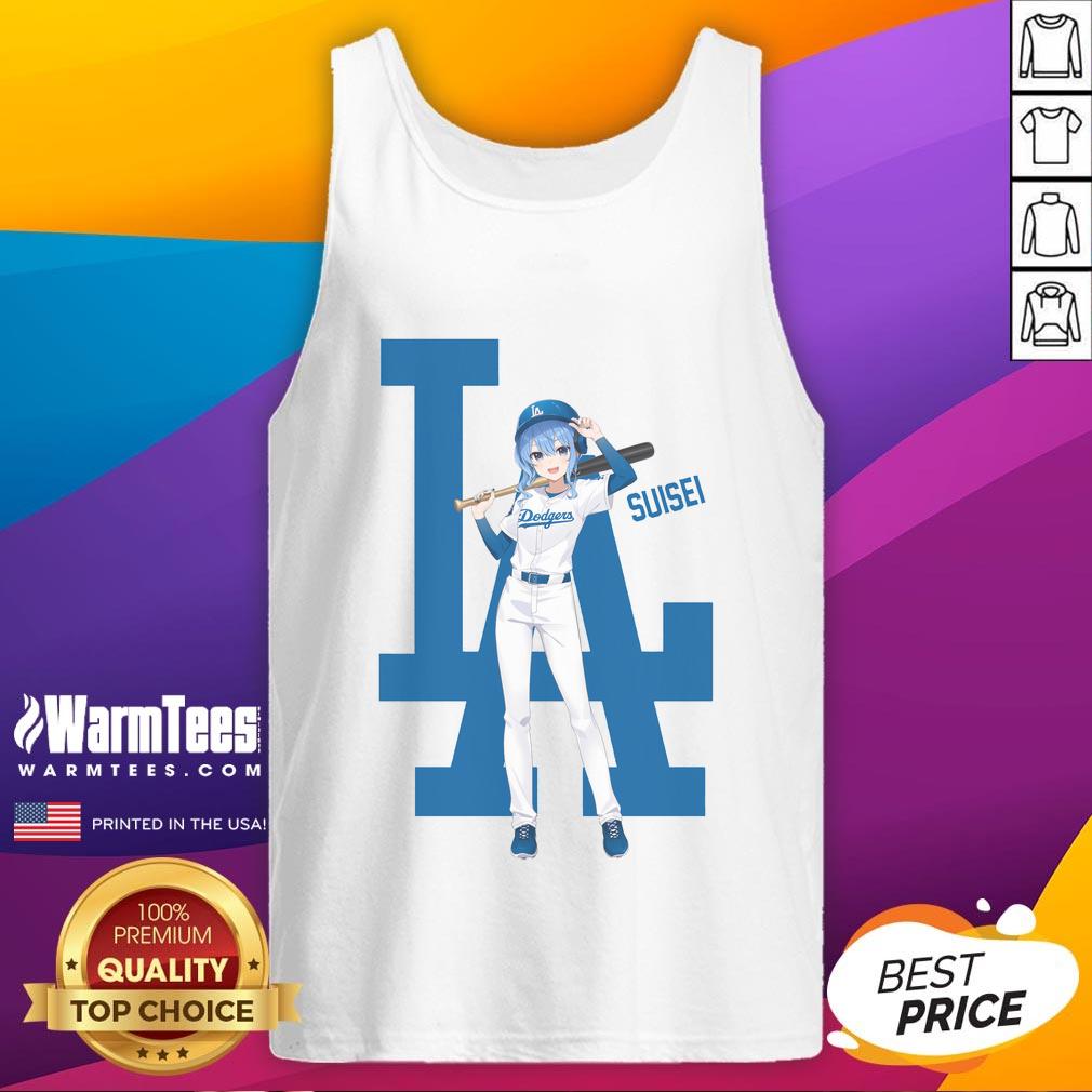 Awesome Los Angeles Dodgers Hololive Night Suisei tank top featuring vibrant design and team colors.