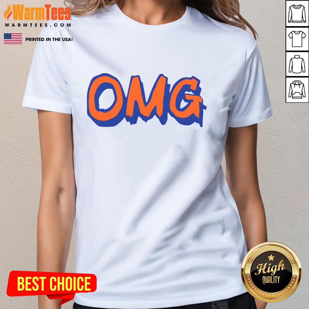 Awesome NY OMG New York Baseball Ladies Tee featuring a stylish design perfect for fans and casual wear.